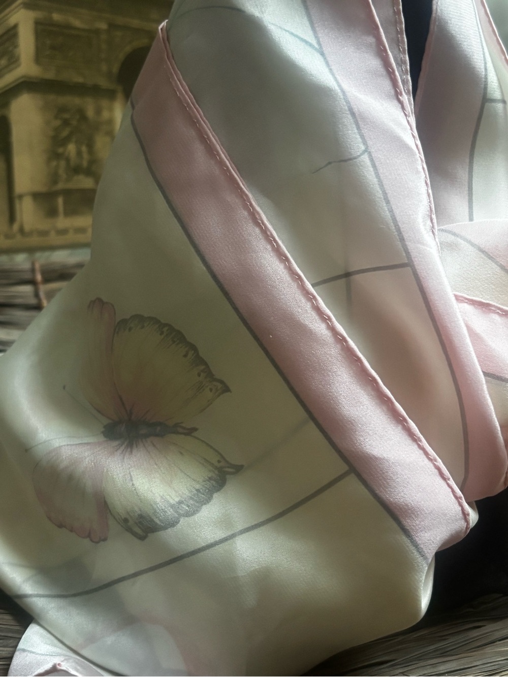 100% Silk Breast Cancer Awareness Scarf.